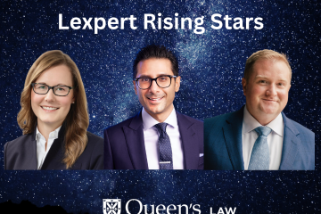 Lexpert’s latest ‘Leading Lawyers Under 40’ include Sharon Ford, Law’11, Amaan Gangji, Law’09, and David Kramer, Law’08/MBA’09.