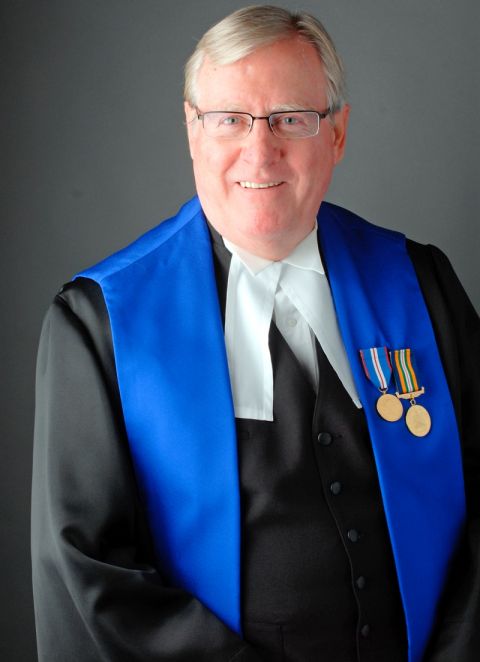 The Honourable Hugh Landerkin, QC, Law’67, shown in his judicial portrait that is displayed prominently on the Judicial Wall of the Queen’s Law building, is the 2018 recipient of the Sovereign’s Medal for Volunteers awarded by the Governor General of Canada. 