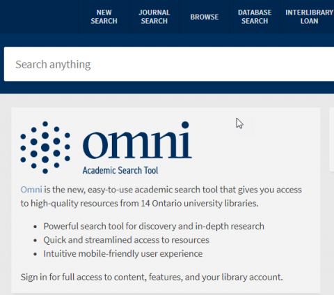 OMNI homepage