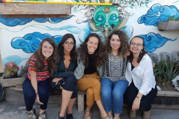 Gabrielle Rekai, Law’21 (middle) with fellow interns and an Al Otro Lado staff member in Tijuana, where they helped migrants learn their legal rights, how the law applies to their individual cases, and what to expect throughout the process of seeking asylum in the U.S. 
