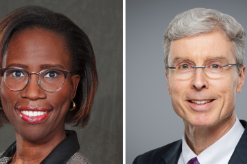 Esi Codjoe, Law’03, and Greg Richards, Law’79, who both continue to have ties with Queen’s Law, have been recognized for their exemplary commitment to the highest ideals of professionalism and civility in the practice of law. 