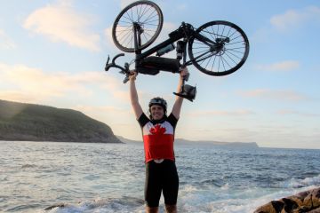 Mission accomplished! Matt Stackhouse, Law’24, on the shore of St. John’s, NL, on August 26 after meeting his challenge and surpassing his fundraising goal for Jack.org to help improve the mental health of youth.