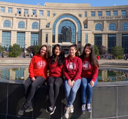 Monica Wong, Law’17 (2nd left), with new friends she met on exchange at Fudan University in Shanghai in the fall of 2016