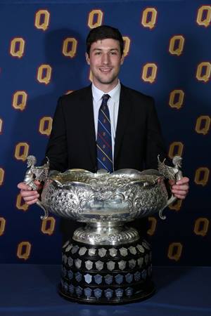 Kevin Bailie, Law’19, winner of the Jenkins Trophy for being named the top male athlete at Queen’s University in 2016–17.
