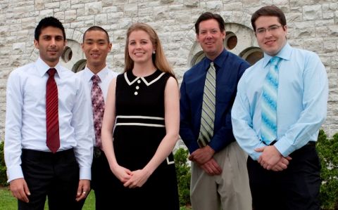 Those first QBLC students... where are they now? The idea of a clinical program in business law began in 2008 when four Law’09 executive members of the Corporate Law and Investment Club submitted a proposal to Dean Bill Flanagan. Shown in 2009 with then-QBLC Director Peter Kissick, Law’88, LLM’98 (2nd right), they are each reaping the rewards of their student initiative: Amaan Gangji, Partner, Lawson Lundell LLP, Vancouver; Matthew Lui, Senior Associate, Torys LLP, Calgary; Kathryn Houlden, SVP, General Counsel & Corporate Secretary, DealNet Capital, Toronto; and Andrew Spencer, Legal Counsel at Goldcorp, Vancouver. First QBLC students