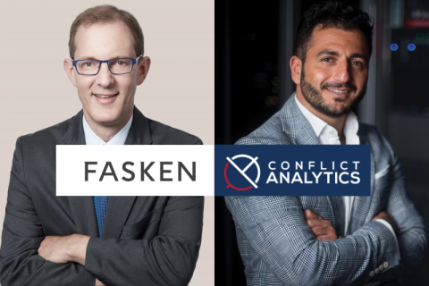 Robert Garmaise, Chief Innovation Officer with Fasken and Professor Samuel Dahan, Director of the Conflict Analytics Lab at Queen’s are pleased to announce a partnership that will ensure the firm is ahead of technological trends affecting legal services. Robert Garmaise, Chief Innovation Officer with Fasken and Professor Samuel Dahan, Director of the Conflict Analytics Lab at Queen’s are pleased to announce a partnership that will ensure the firm is ahead of technological trends affecting legal services.
