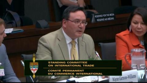 Feb. 2018: Wayne Garnons-Williams provides expert testimony to the Parliamentary Standing Committee on Trade regarding Indigenous trade policy in Canada. 