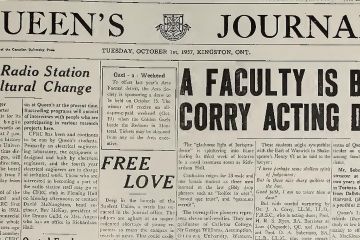 Newspaper headline announcing new faculty
