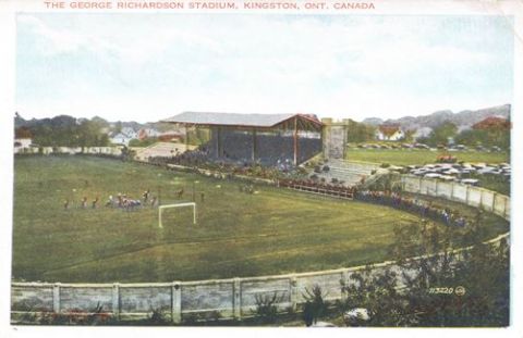 This postcard from the 1960s shows the original Richardson Stadium on main campus.