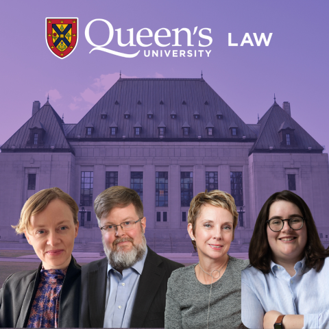 Four of the Queen’s Prison Law Clinic members whose work contributed to a major win for fairness and accountability in Canada’s justice system through a recent Supreme Court of Canada ruling: Professor Lisa Kerr (advisor), Paul Quick, Law’09 (staff lawyer), Kathryn Ferreira, Law’01 (director), and Christina Papageorgakopoulos, Law’24 (former Advanced Prison Law student). Four of the Queen’s Prison Law Clinic members whose work contributed to a major win for fairness and accountability in Canada’s justice system through a recent Supreme Court of Canada ruling: Professor Lisa Kerr (advisor), Paul Quick, Law’09 (staff lawyer), Kathryn Ferreira, Law’01 (director), and Christina Papageorgakopoulos, Law’24 (former Advanced Prison Law student).