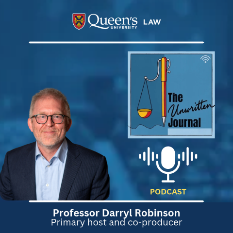Professor Darryl Robinson is the primary host and a co-producer of “The Unwritten Journal,” a new podcast exploring current issues in international criminal justice for a general audience.