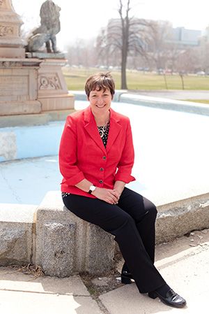 Blair Hicks on the grounds of the Kingston Frontenac County Court House. (Photo by Val Mitchell)