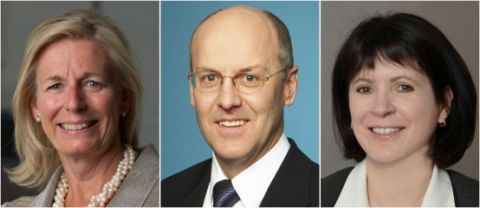 2016 CGCA winners Sheila Murray, Law’82, Hugh Kerr, Law’88, and Betty DelBiano, Law’84