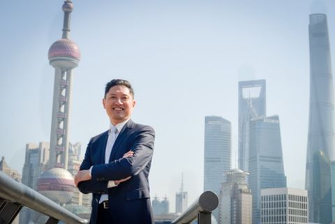 Peter Chong Law'90, Louis Vuitton's Director of Civil Enforcement, IP Department, for Greater China (Photo by Grainne Quinlan)