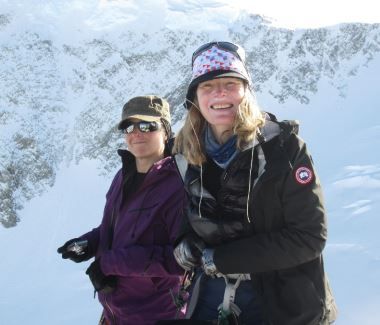 Claire Kennedy, Law’94 (right), with fellow climber and veteran Anouk Beauvais on their 2016 Antarctic expedition to climb Mount Vinson.