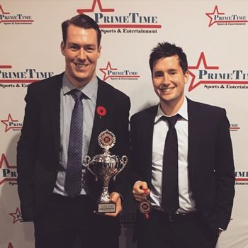 Conor O’Muiri and Brad Morris, winners of the 2015 Hockey Arbitration Competition of Canada.