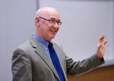 October 2018: Professor Green teaches Queen’s JD students to “think rigorously in a funny and engaging way,” which is how former student Professor Jean Thomas describes his teaching style. October 2018: Professor Green teaches Queen’s JD students to “think rigorously in a funny and engaging way,” which is how former student Professor Jean Thomas describes his teaching style.