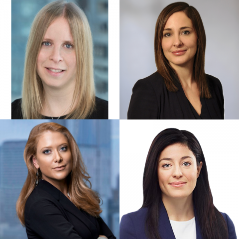 Lexpert’s ‘Leading Lawyers Under 40’ include Ora Wexler, Law’07; Jennifer Thompson, Law’08; Kate Lahey Salter, Law’09; and Jessica Bishop, Law’12. 