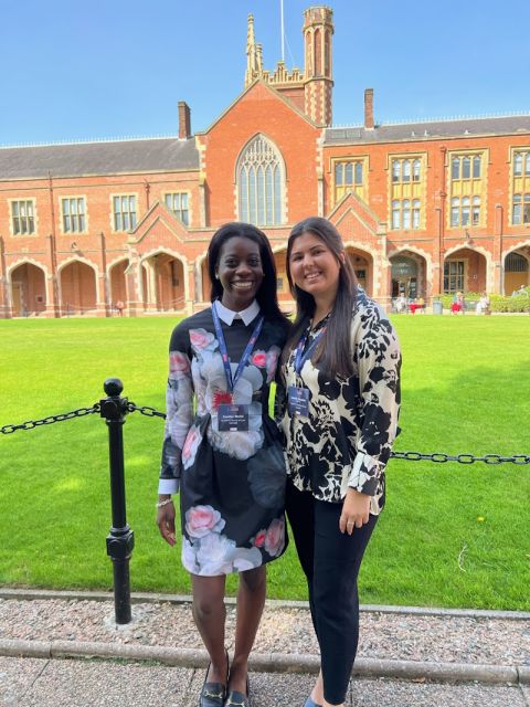 Caroline Marful and Isabelle Nazarian, both Law’23, discussed their student paper on climate-change-related trade-policy instruments at a contemporary European studies conference at Queen’s University Belfast in Northern Ireland. 