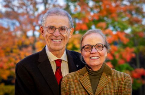 Quebec Justice Mark Peacock, Law’74, and wife Dru Spencer are endowing a scholarship for students excelling in Charter studies. (Photo by Ralph Thompson, PhotoImagerie Inc.)