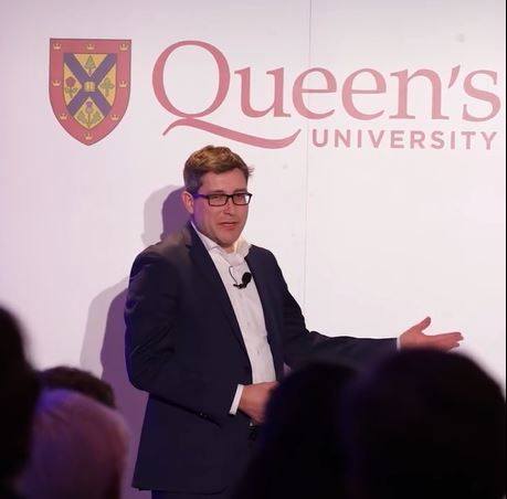 Professor Nicolas Lamp presents at the Queen’s Micro Summit in Ottawa, where experts explored Canada’s security and sovereignty challenges.