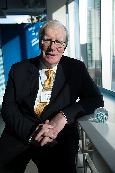 Brian Rose at the "Celebrate Queen's Law" event in Toronto, with his award