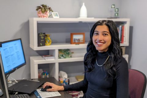 Valeska Rebello, Law’23, continues to work part-time for the Competition Bureau of Canada remotely from her Kingston home following her summer internship that saw her researching foreign laws and drafting text proposals for competition chapters in several new free trade agreements.