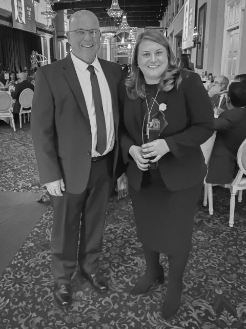 Heidi Gordon, Law’10, with her proud dad Barry Gordon, at Lexpert’s gala in-person event held Nov. 22 in Toronto’s Liberty Grand venue.