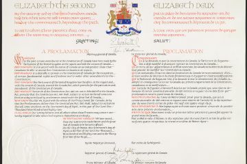 A photo of the Canadian constitution