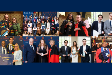 Celebrated for their hard work and determination: our newest JD, LLM, PhD, CiL, and GDipICL graduates. (Convocation ceremony photos by Bernard Clark; reception photos by Rob Whelan.)