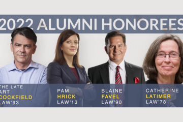 This year’s recipients of Queen’s Law’s four coveted alumni awards are the late Art Cockfield, Law’93; Pam Hrick, Law’13; Blaine Favel, Law’90; and Catherine Latimer, Law’78. 