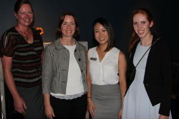 Career Counsellor Julie Banting, CDO Director Gillian Ready and Law '17 students Alice Rho and Rachel Morison at the event