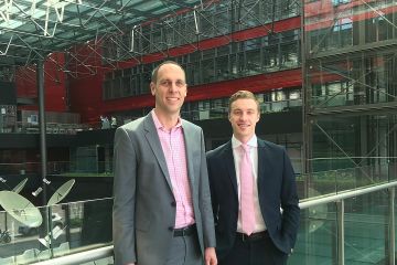 Intern Tom Daechsel, Law’20 (right), with supervisor Michael Schweiger, Law’04, at RBC Investor & Treasury Services in Luxembourg. That’s where Tom not only learned about business regulations and transactions, but also “how the support students receive from the Queen’s Law community has no real geographical limits.”