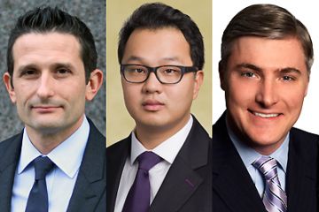 Adam Grabowski, Law’01, Yong-Jae Kim, Law’04, and Blair McCreadie, Law’99.