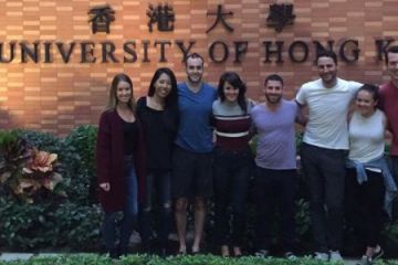 Geneve Say, Law’17 (second right) and her Queen’s Law classmates on exchange at Hong Kong University in the fall of 2016.