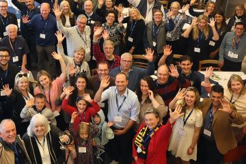 Alumni celebrate Homecoming 2025 at the Dean's Breakfast in the Law Library.
