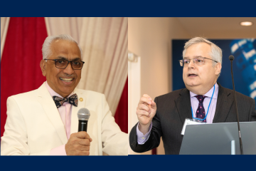 Adjunct faculty Dhaman Kissoon, Law’89, a criminal and immigration lawyer in Etobicoke, Ont., and Justice David Stratas, Law’84, LLD’12, of the Federal Court of Appeal in Ottawa are both recipients of multiple teaching awards. Kissoon teaches Racism and Canadian Legal Culture. Stratas teaches Writing and Written Advocacy. 