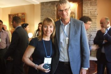 Alumni award winner Kristin Muszynski, Law’05, with Harold Van Winssen, managing partner of Templeman Menninga LLP
