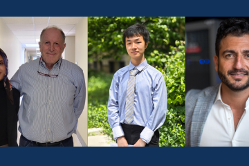 As part of a Queen’s fellowship program, Two #QueensULaw JD students will contribute to major legal research projects this summer: (top row) Shanzay Ahmad joins Professor Nick Bala on trauma-informed family lawyering, while (bottom row) Li Yang Qu works with Professor Samuel Dahan on integrating structured reasoning into AI.