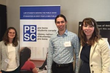 Rosa Stall, Adam Giel and Ainsley Hunter run the Queen's chapter of Pro Bono Students Canada.