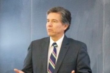 Mark Dockstator, President of First Nations University of Canada, shown giving a lecture to Queen’s Law students in 2015, will be the keynote speaker at the upcoming Indigenous Research Symposium.