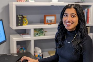 Valeska Rebello, Law’23, continues to work part-time for the Competition Bureau of Canada remotely from her Kingston home following her summer internship that saw her researching foreign laws and drafting text proposals for competition chapters in several new free trade agreements.