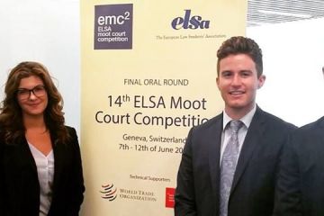 The Queen's Law ELSA moot team in Geneva.