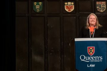 Professor Kimberly Murray, Queen’s National Scholar in Indigenous Legal Studies, has received funding from the Law Society of Ontario for her research project to demonstrate how legal processes and systems can be more accessible and less harmful to Indigenous Peoples. (Photo by Garrett Elliott)